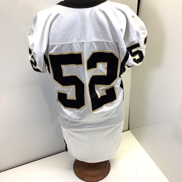 Vtg Adidas College Football Practice Jersey #52 White Gold Black Sz 50 Made USA - Picture 2 of 9